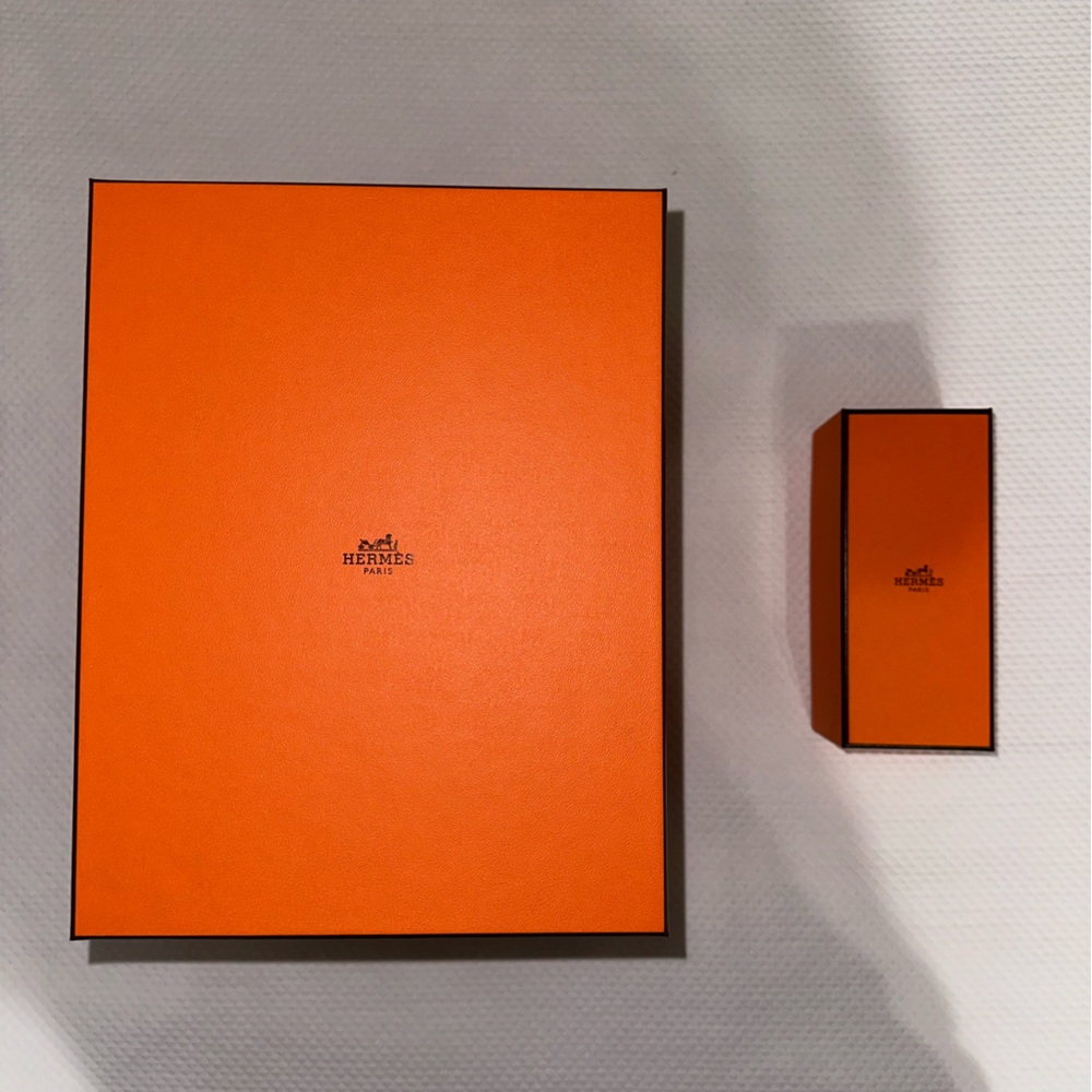 Empty Authentic Hermes Orange Boxes - Set Of 2 - … - image 1